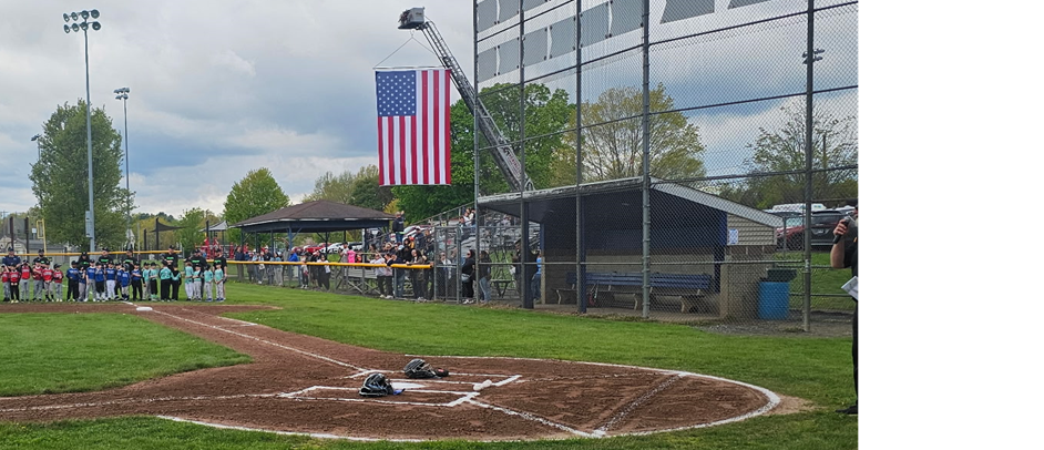 2026 Opening Day - Newington Volunteer Fire Dept Flag Display